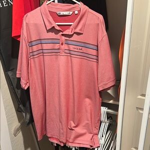 Travis Mathew Men's Red Polo Shirt EUC